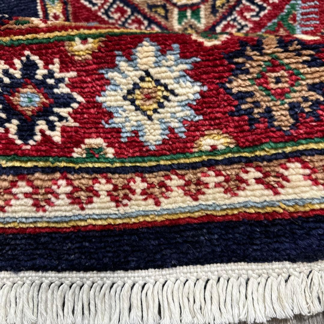 212x138cm手織り絨毯ファインウールカフカーズデザインラグ