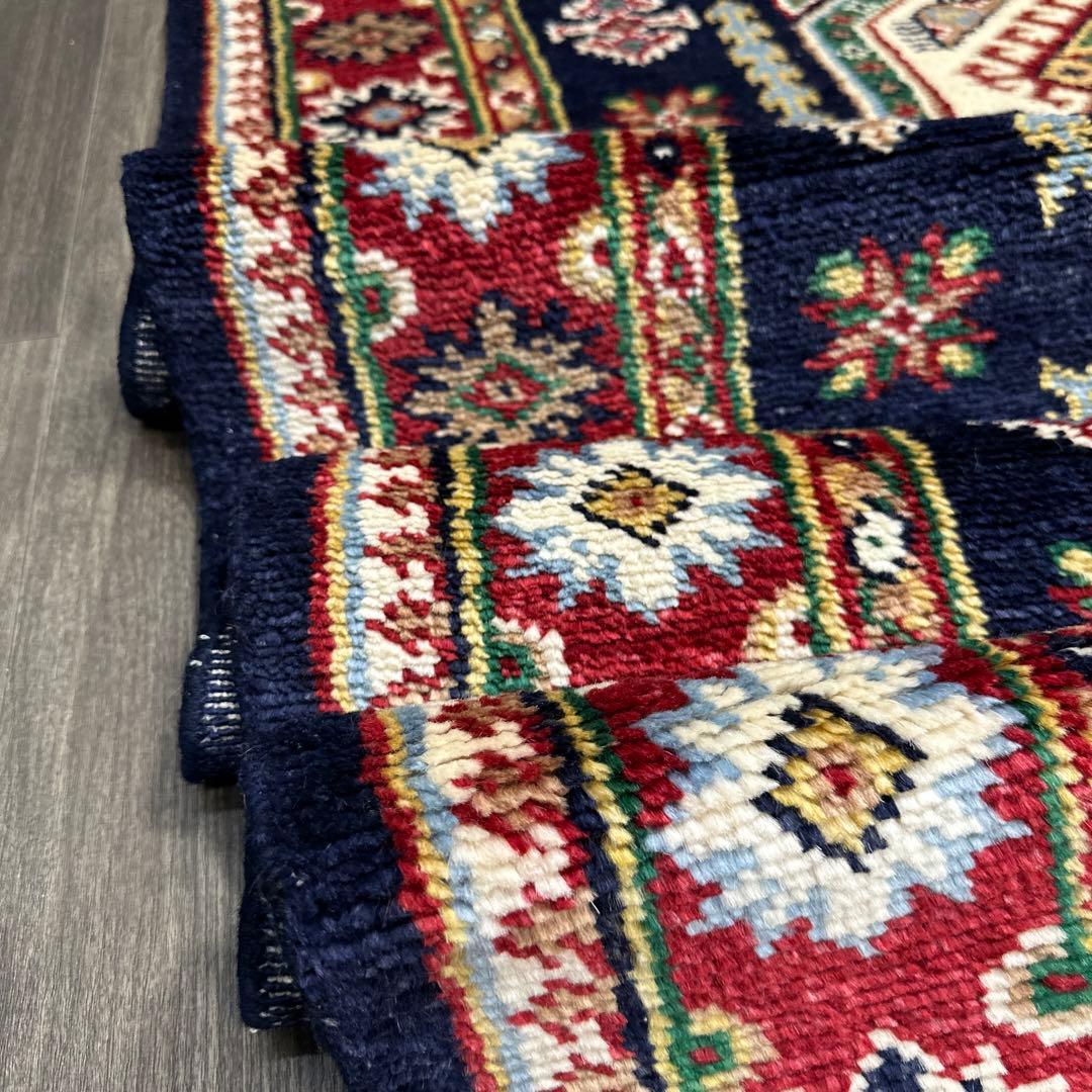 212x138cm手織り絨毯ファインウールカフカーズデザインラグ