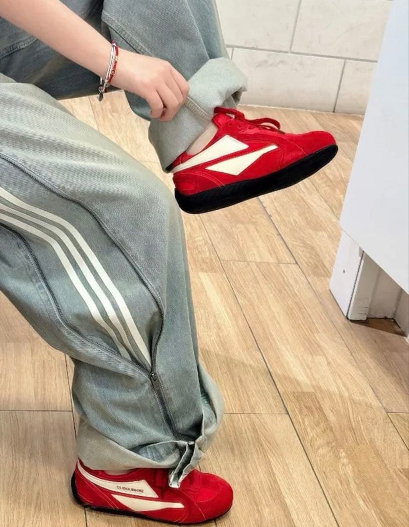 りーたん様　新品24 】ADILENIUMシーズンジップウォッシュドデニムパンツ