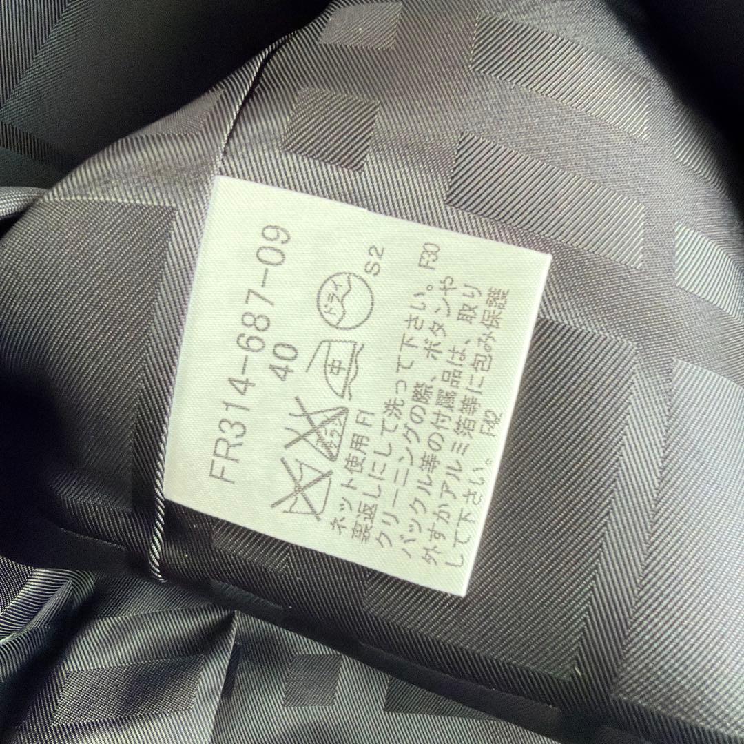 極美品 BURBERRY LONDON ダブル シャドー チェック 黒 コート