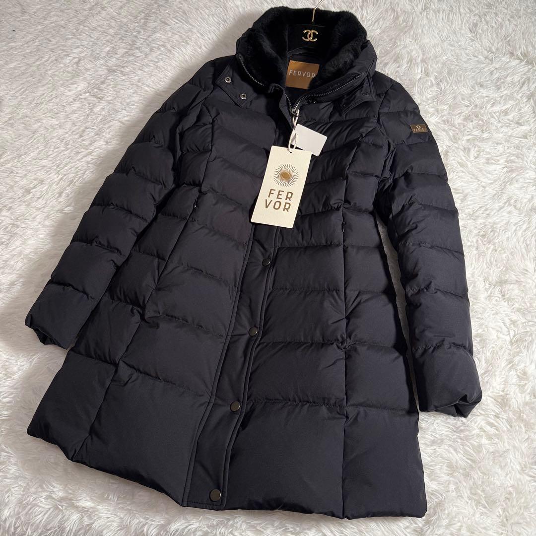 未使用 タグ付き FERVOR フェーバー ダウンコート Aライン ロング