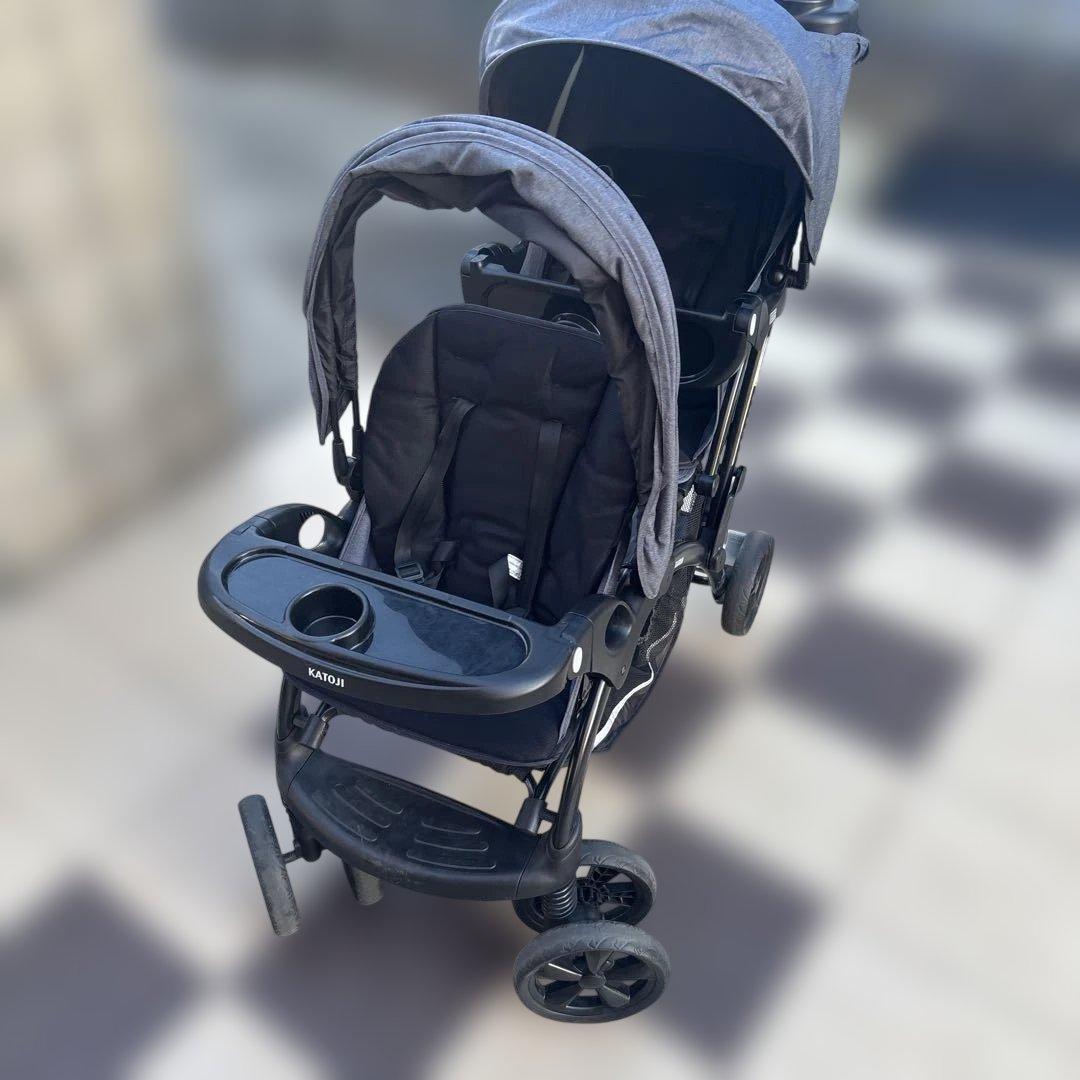 【送料込み】KATOJI カトージ 2人乗りベビーカー 二人でゴーDX
