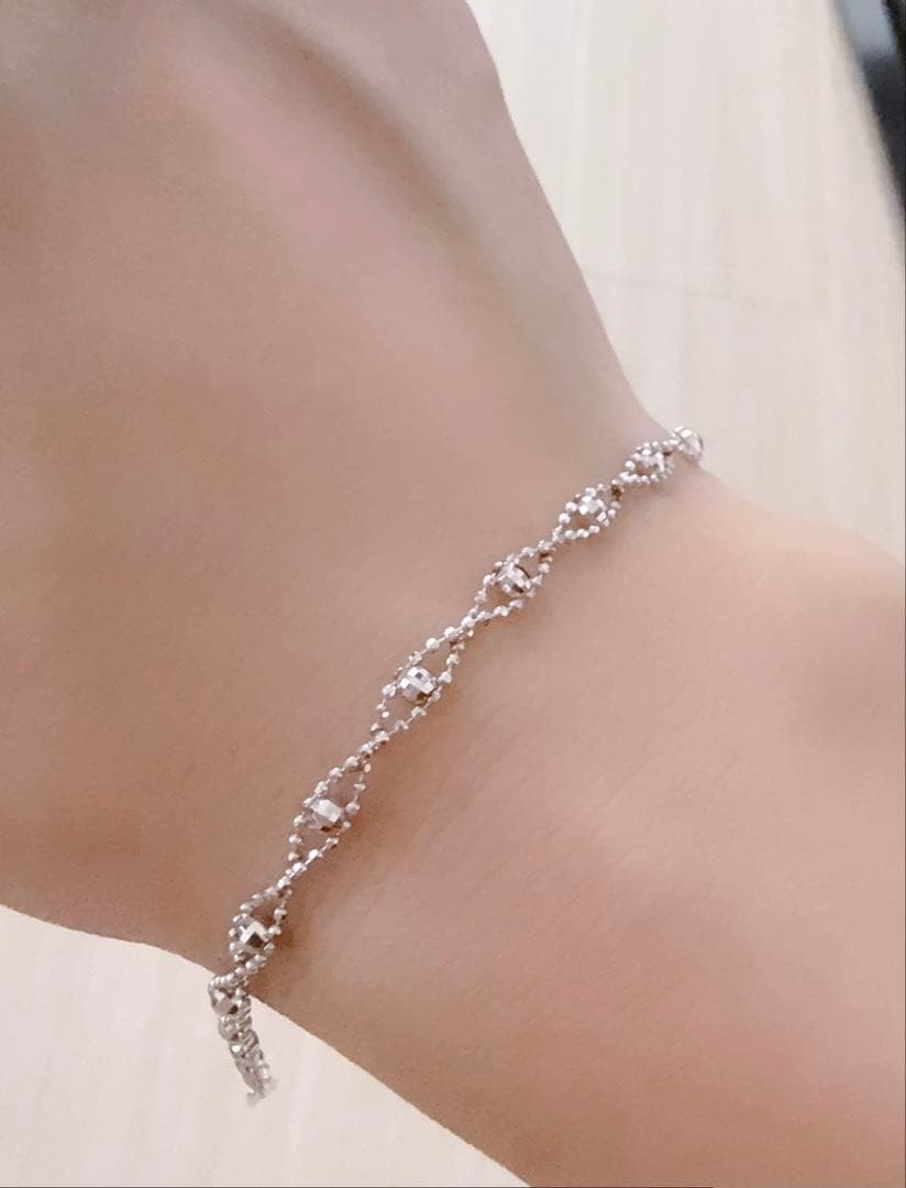 プラチナ（pt850）ビーズデザイン ブレスレット