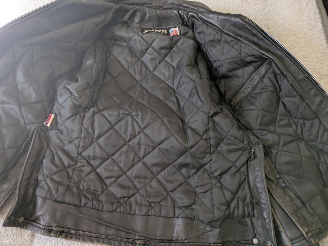 Schott ブラックレザー ジャケット 38