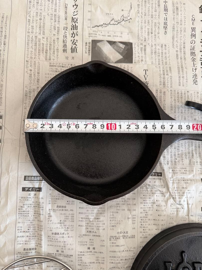 Lodge ロッジ鋳鉄6インチダッチオーブン 、6インチスキレット、底網セット