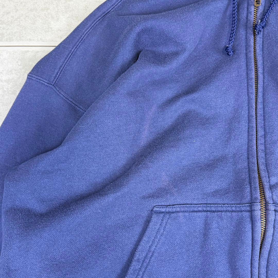 希少 90s NIKE ジップ パーカー スウェット ナイキ ネイビー