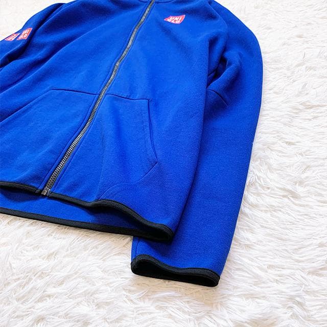 美中古✨️UNIQLO ユニクロ 錦織圭モデル パーカー ブルー XLサイズ