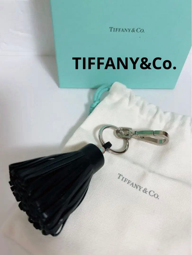 ティファニー　TIFFANY&Co. キーホルダー　タッセル　黒　ブラック