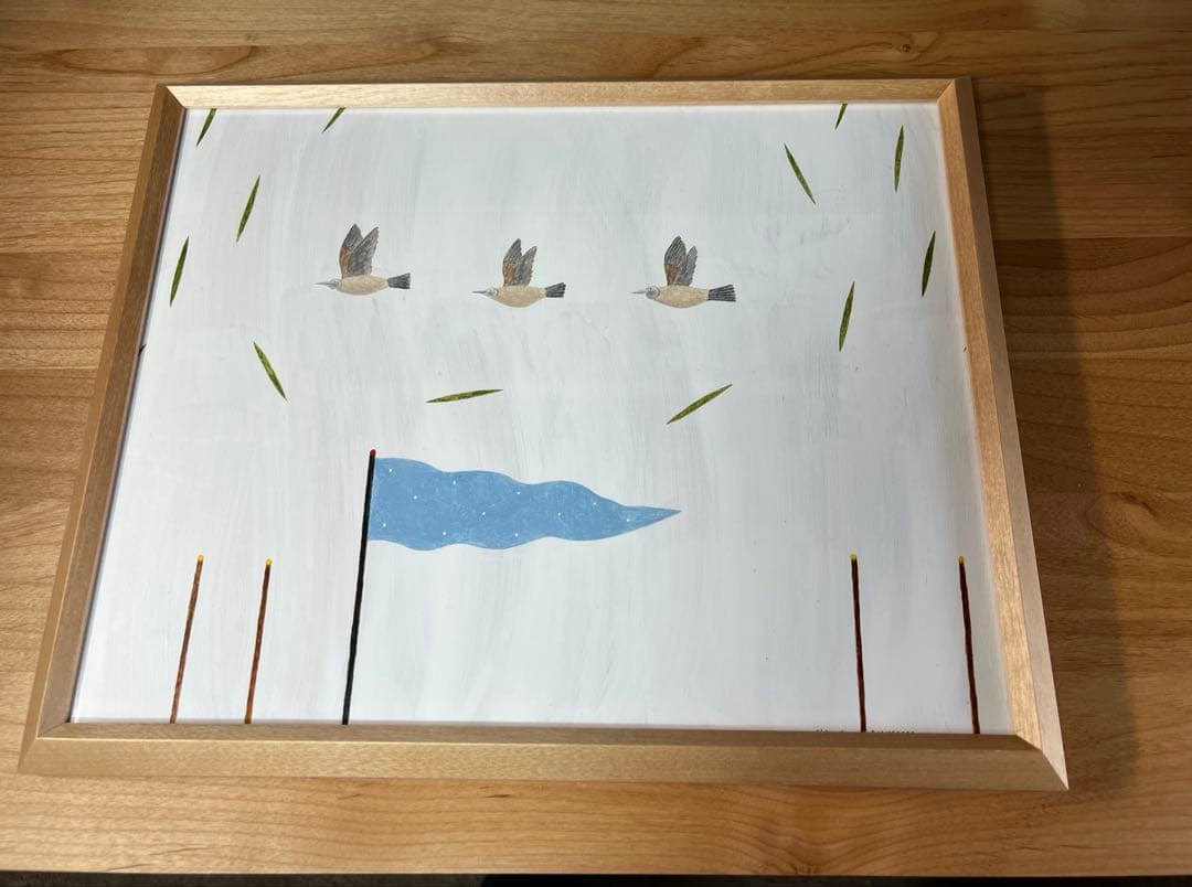 秋山花　「THE 3 BIRDS AND A FLAG」