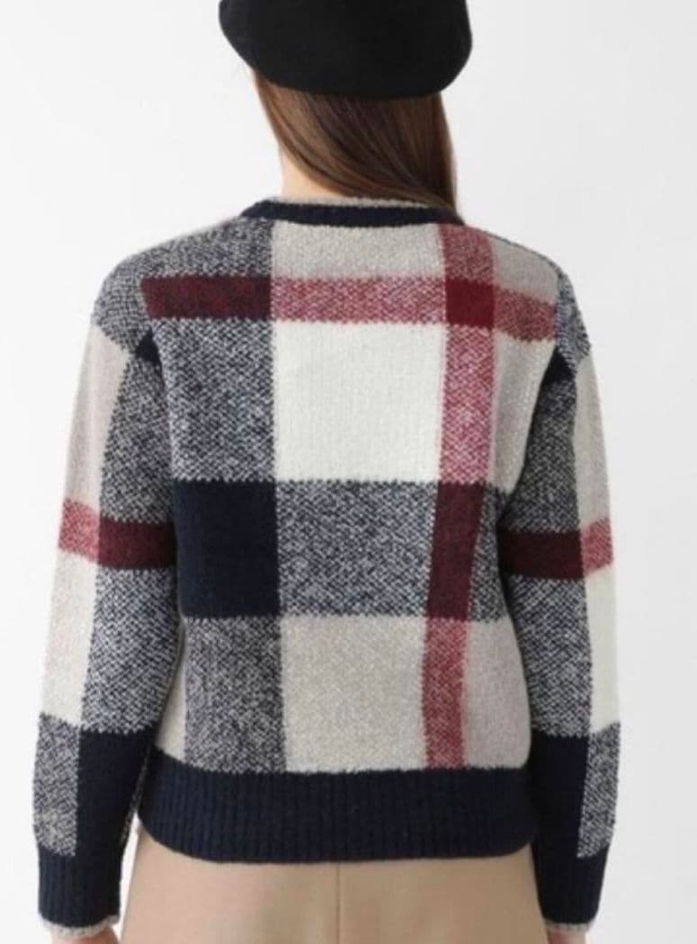 新品★ビッグスケール クレストブリッジチェック プルオーバーニット セーター