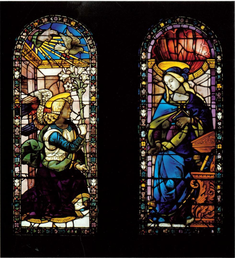 ルネッサンス期 ジョヴァンニ・ディ・ドメニコ ヴィンテージ ステンドグラス 2枚