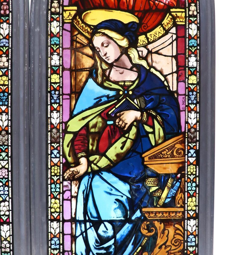 ルネッサンス期 ジョヴァンニ・ディ・ドメニコ ヴィンテージ ステンドグラス 2枚