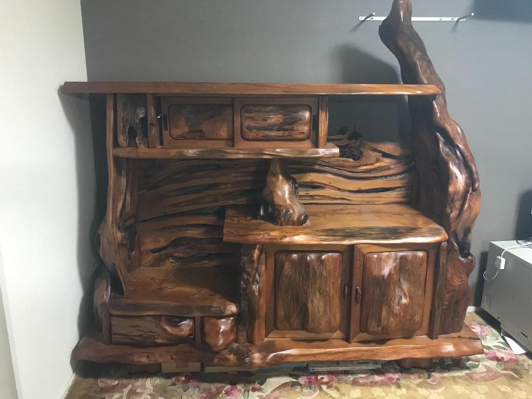 屋久杉 茶棚 希少　一点物　重厚