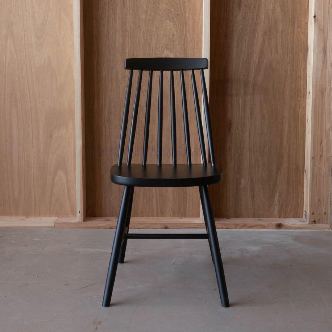 スポークチェア ダイニングチェア　ブラック