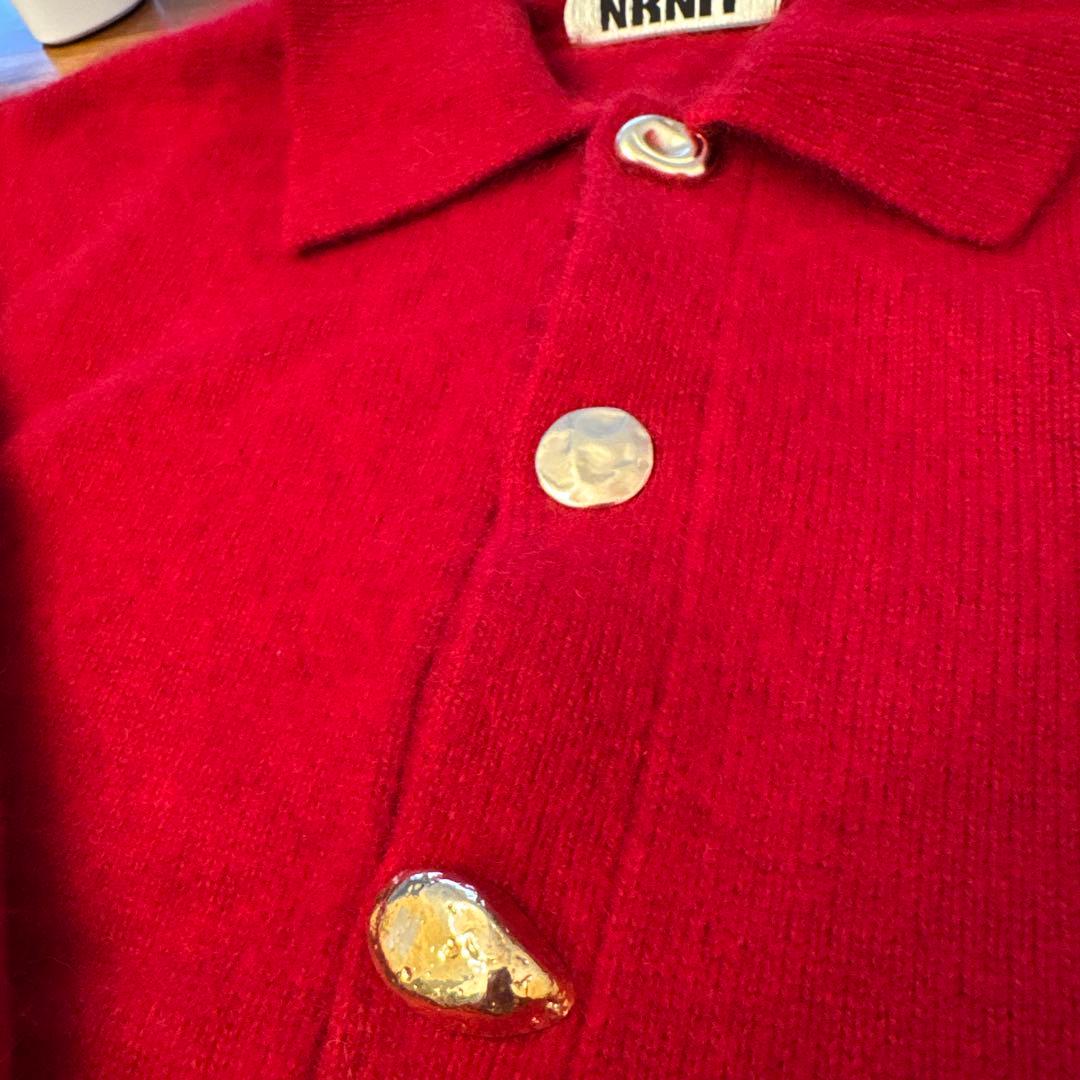 トップス NKNIT raccoon mix skipper KNIT