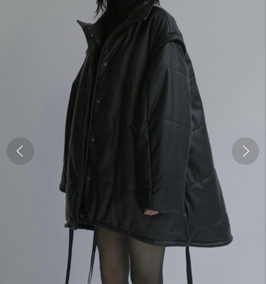 【24AW LE CIEL BLEU 】フェイクレザーパデッドコート