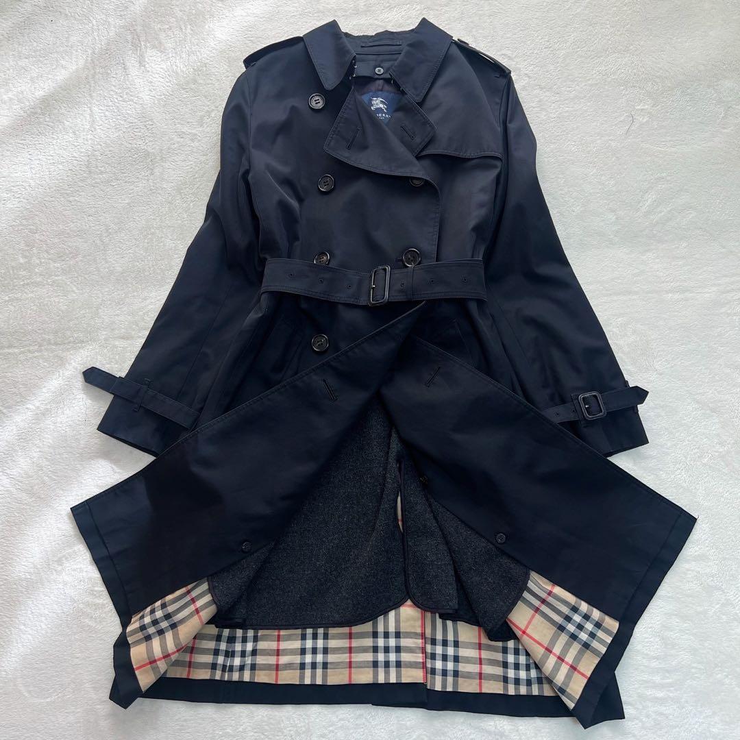 希少大きいサイズ44　バーバリーロンドン　トレンチコート　ノバチェック　ライナー