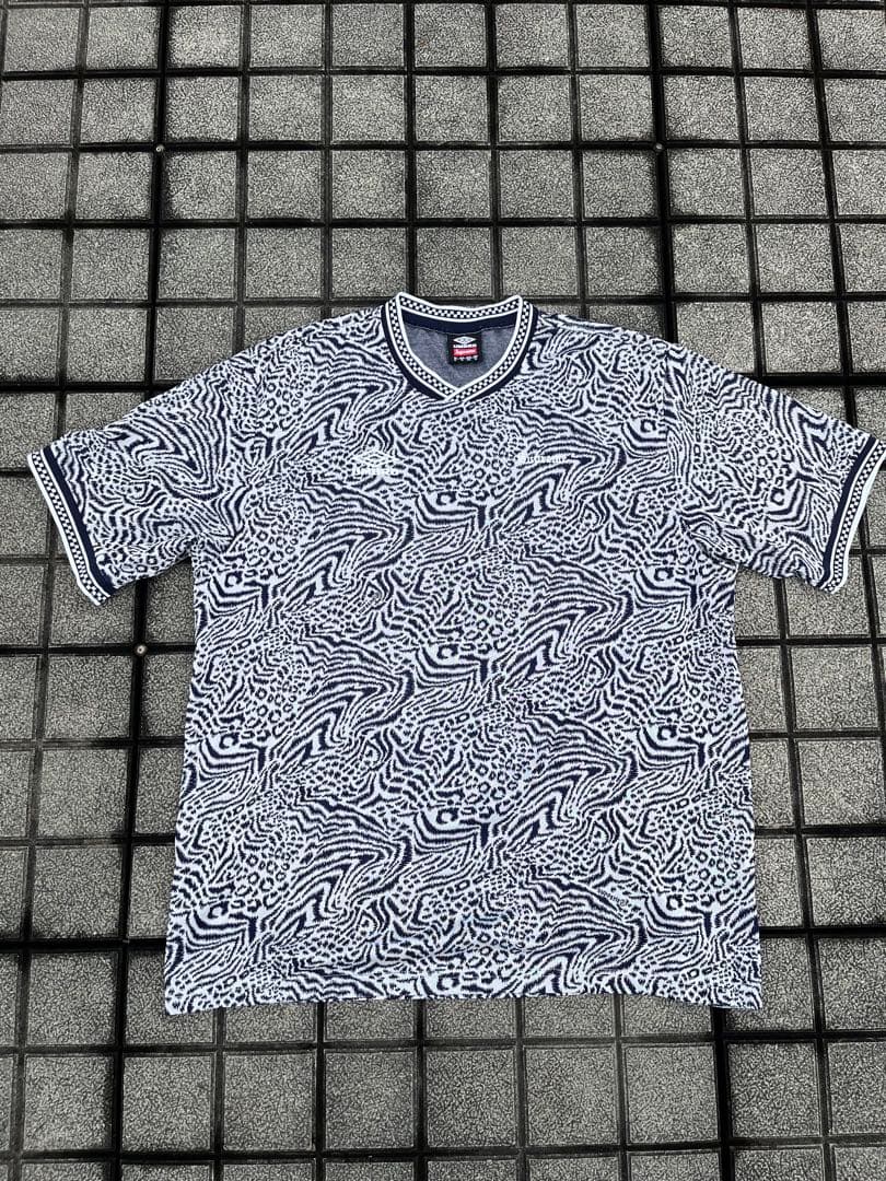 Supreme × Umbro ゲームシャツ ネイビー 豹柄 完売品