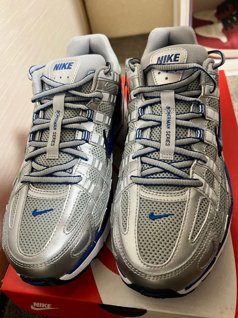 NIKE P-6000 シルバー/ブルー スニーカー ナイキ 27cm