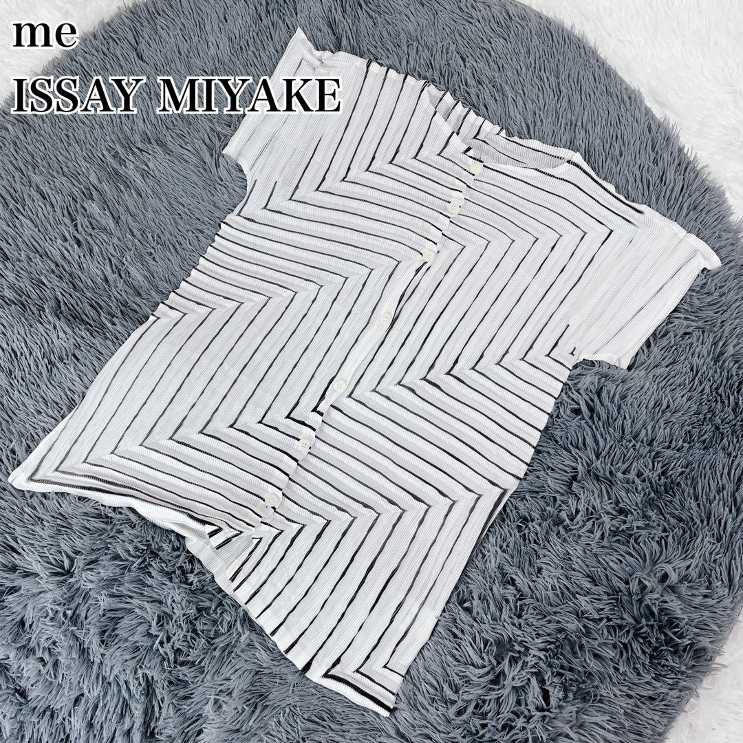 極美品 未使用級 me ISSEY MIYAKE 幾何学 プリーツ ブラウス