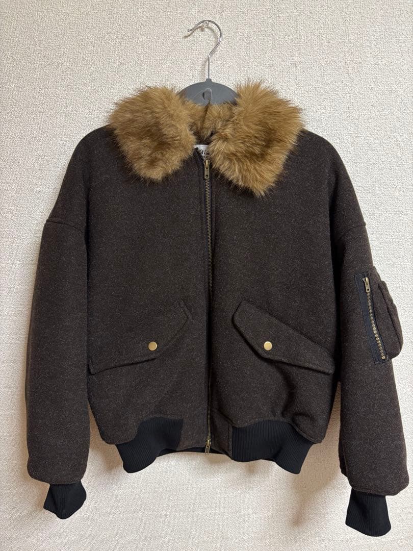 ファーメルトンフライトジャケット WETTEMPT Sサイズ ブラウン 試着のみ