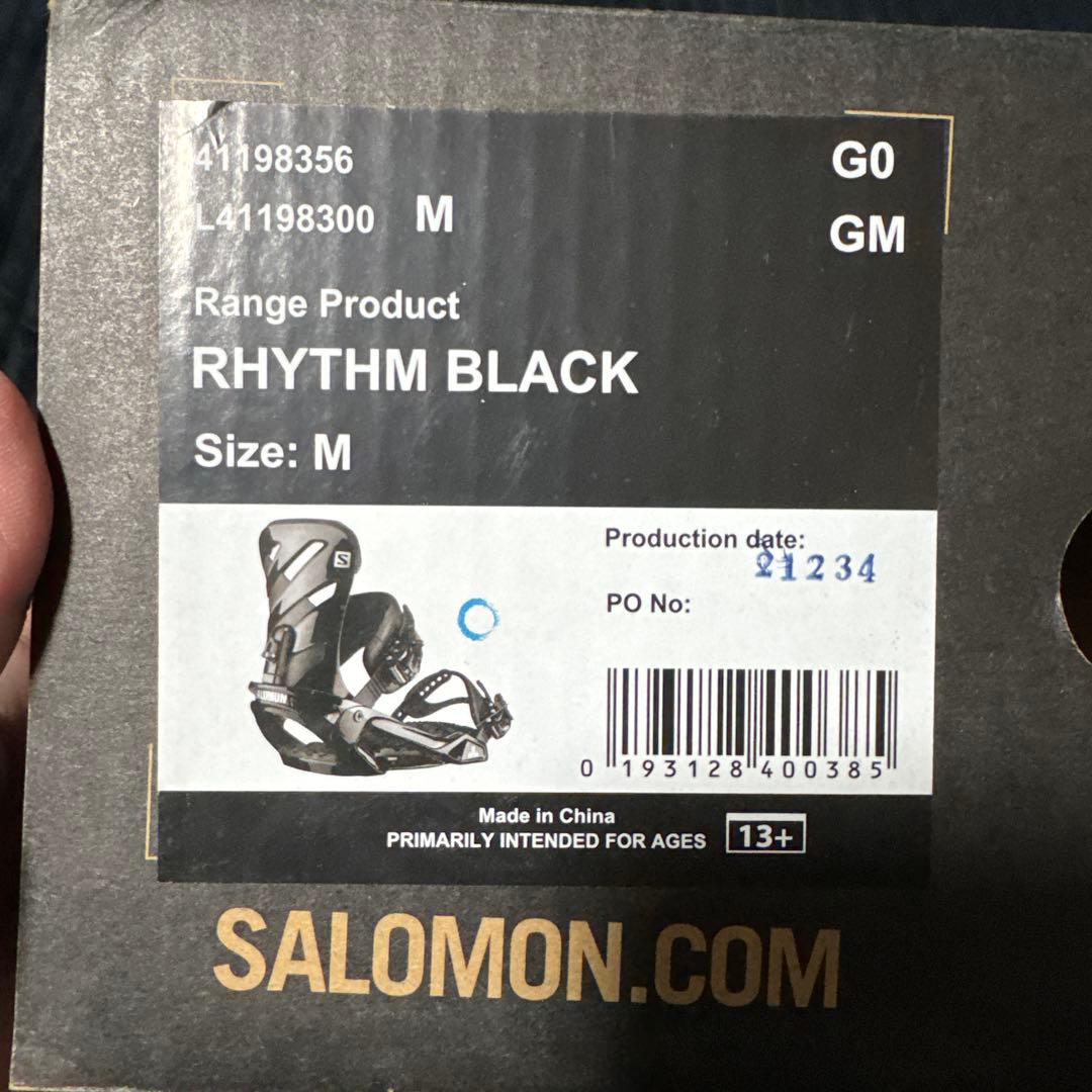 Salomon Rhythm ブラック スノーボードビンディング