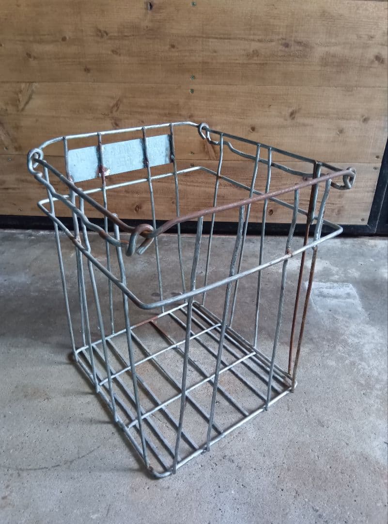 USA製 VINTAGE スタッキング スチール製バスケット ビンテージ