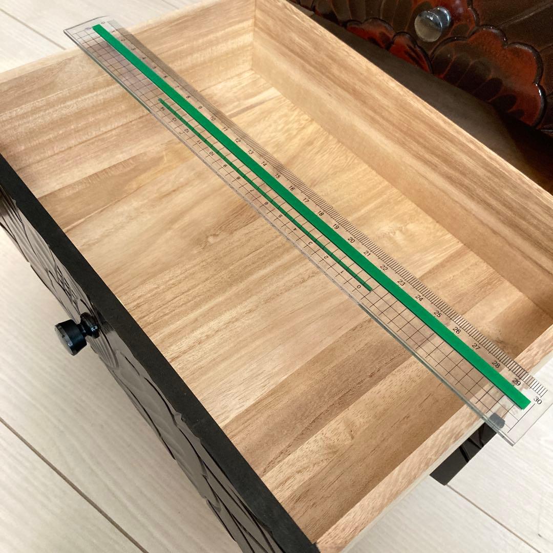 【高級・総桐・未使用品】静華シリーズ 3段チェスト 牡丹線彫 鎌倉彫 三交百貨店