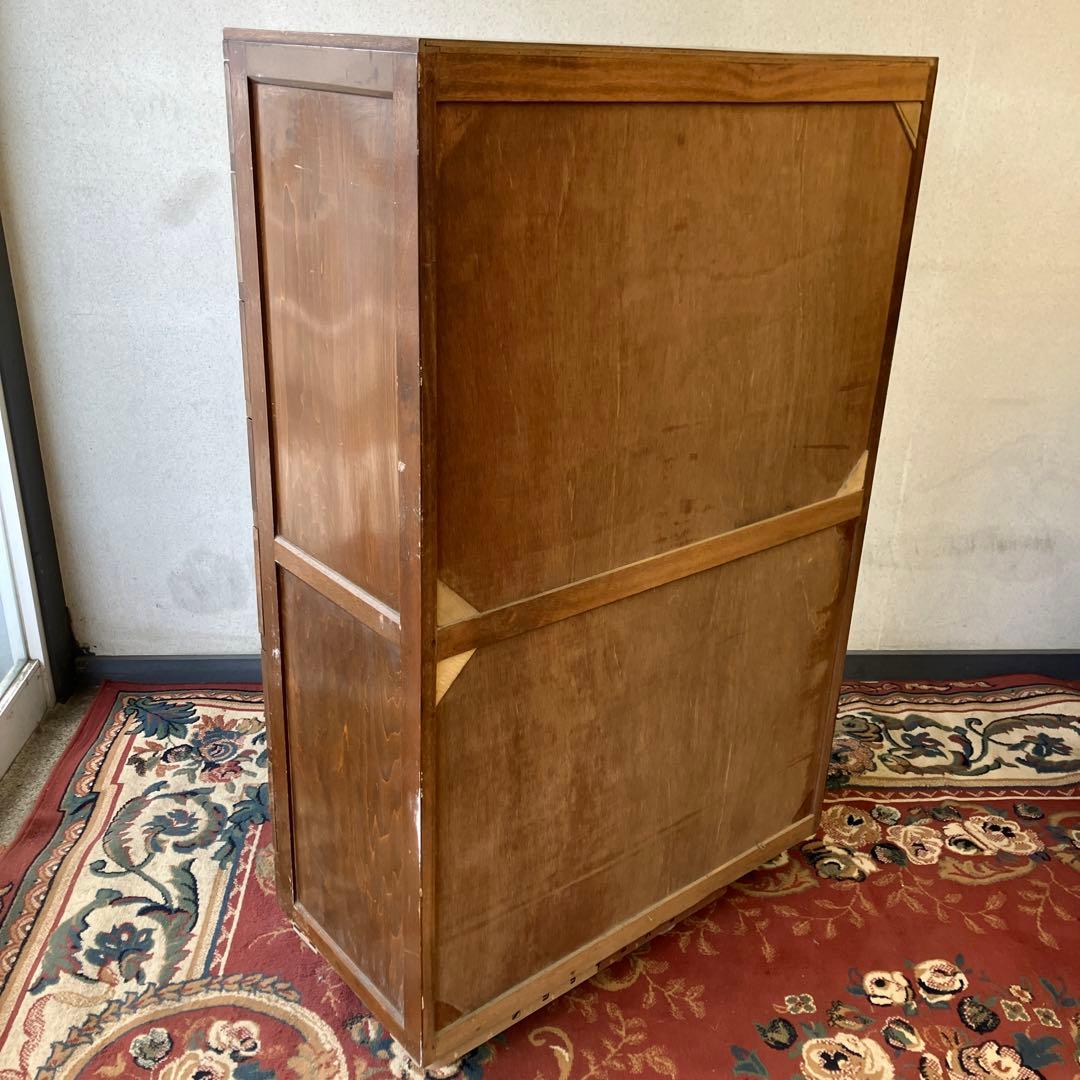 昭和レトロ 寄木細工 木製チェスト 7段タンス 箪笥 古家具 ビンテージ