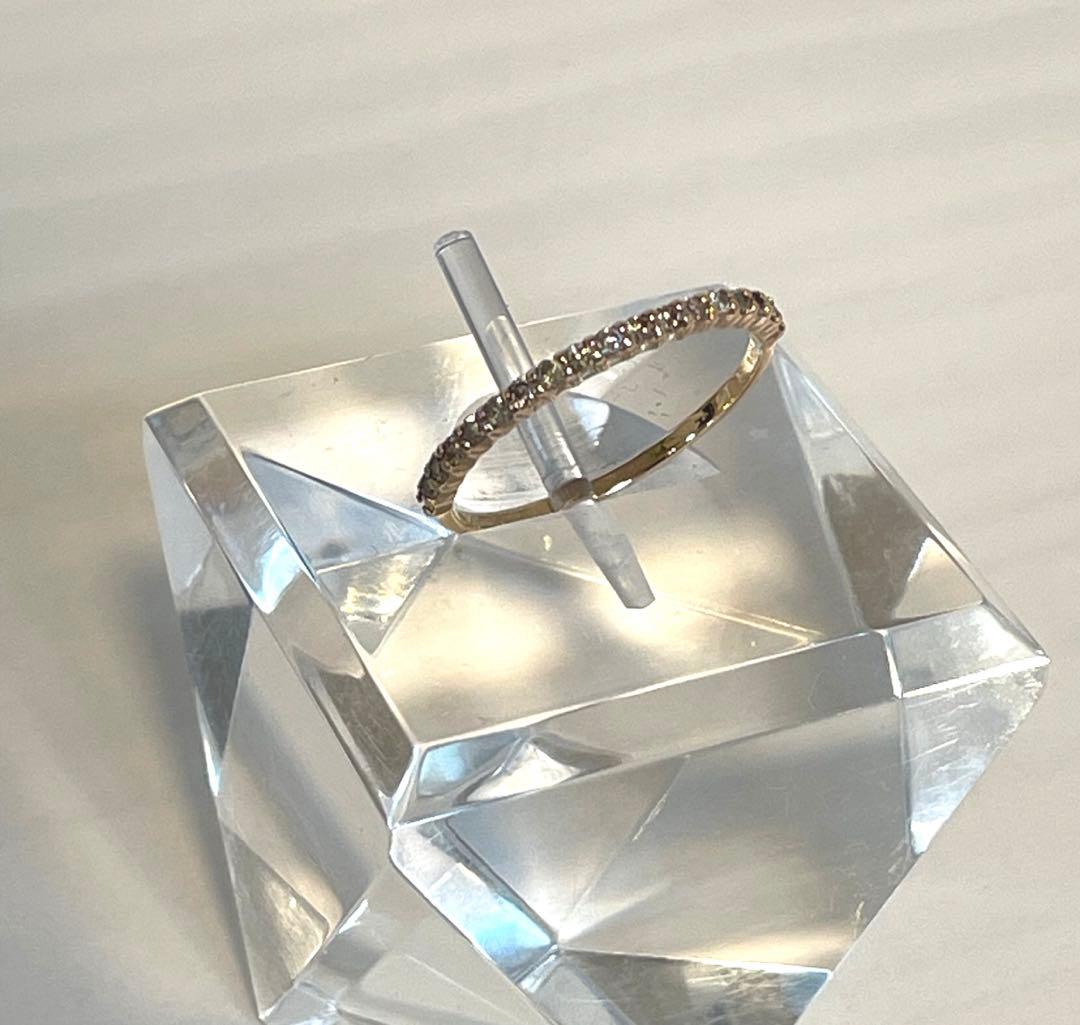 ハーフエタニティ K18 ダイヤゴールド リング 13号