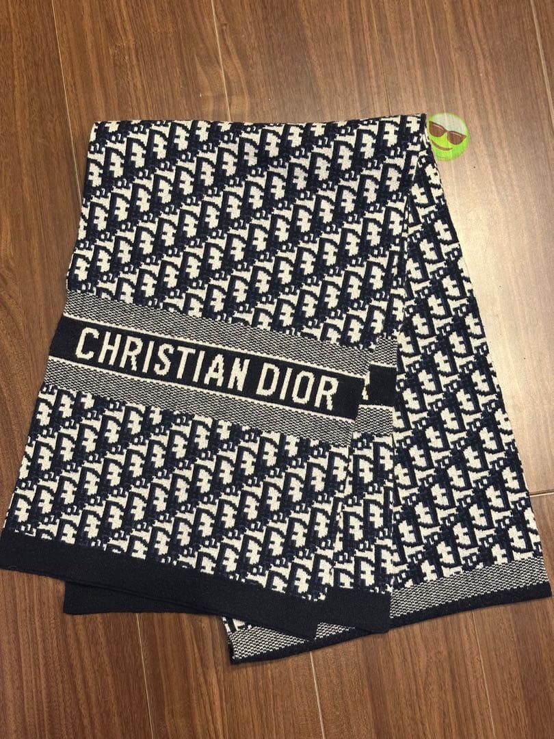 DIOR ディオール オブリーク ユニセックス マフラー カシミヤ ウール