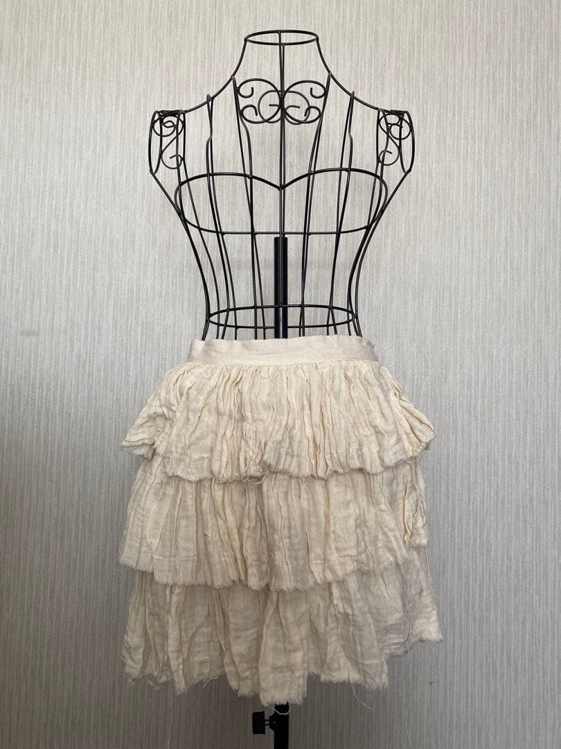 STIGMATA◆切りっぱなし 3段フリル ガーゼスカート◆