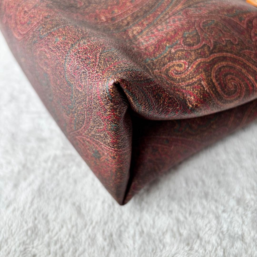 ✨️美品✨️ ETRO エトロ ペイズリー柄 レザー トートバッグ ブラウン