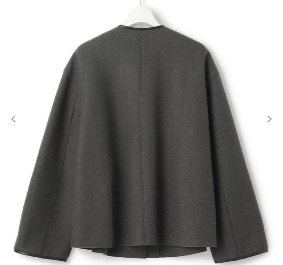 美品 23区L ノーカラー アウター 44 コート