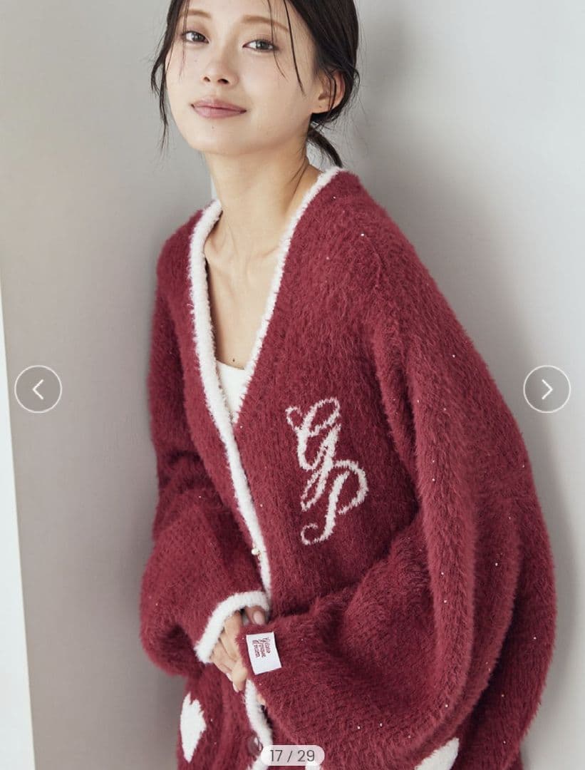 【完売】新品♡ジェラートピケ♡ラメフェザーカーディガン＆ショートパンツ♡レッド