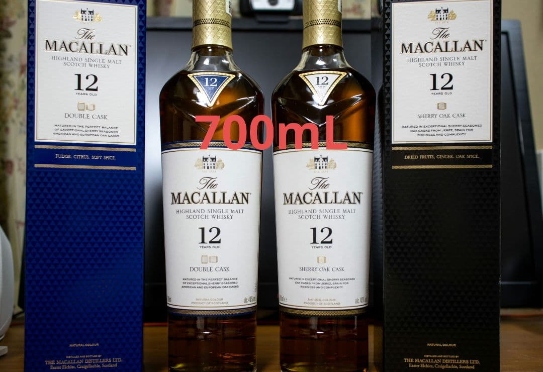 ザ・マッカラン シェリーオークカスク+ダブルカスク 2本セット