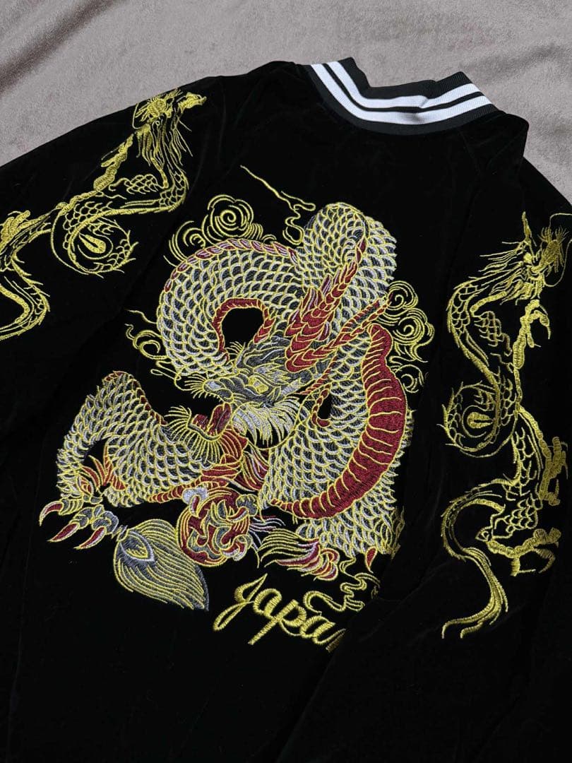 未使用 別珍 MOON EYES 龍 日本限定 スカジャン unisex 美品