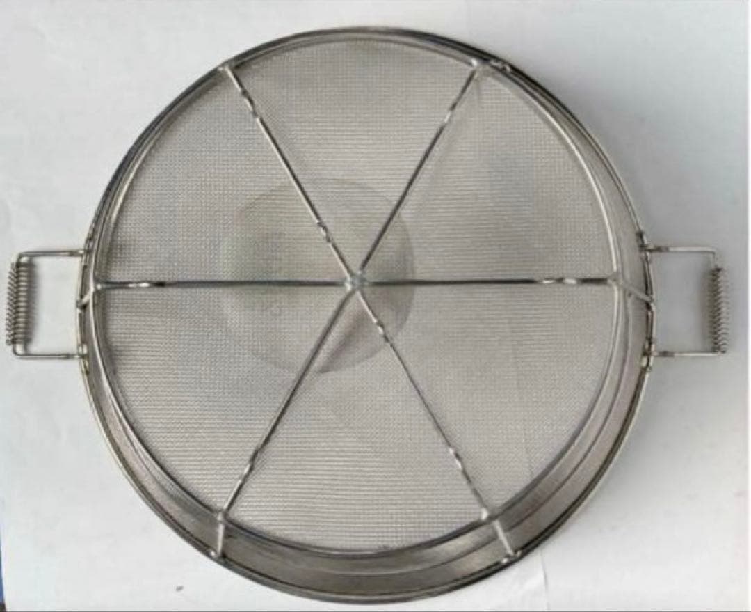 【新品未使用】18-8弁慶ざるシリーズ　揚げざる55cm 取手付き