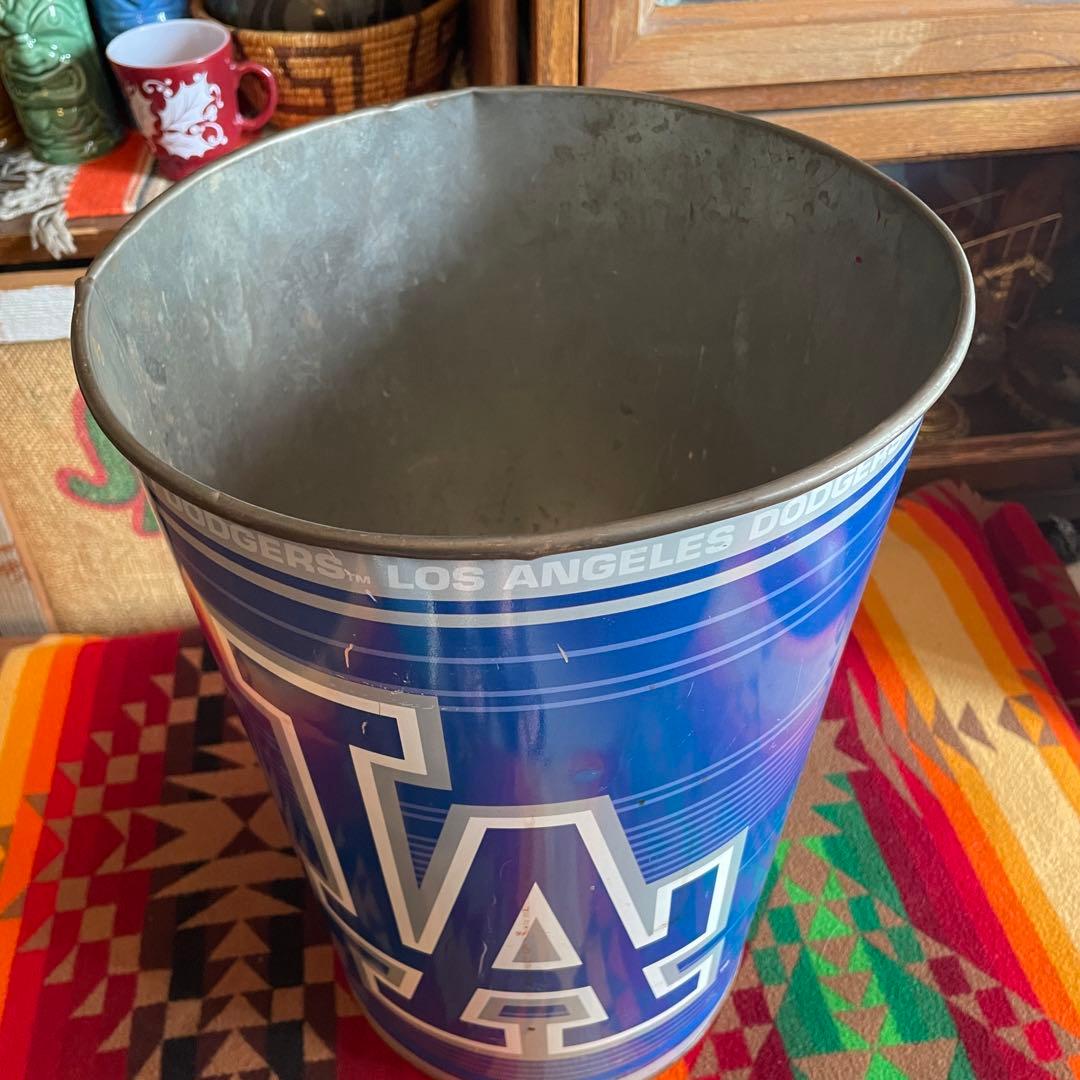 貴重！LAアメリカヴィンテージ　MLBドジャースDodgersゴミ箱　USA野球