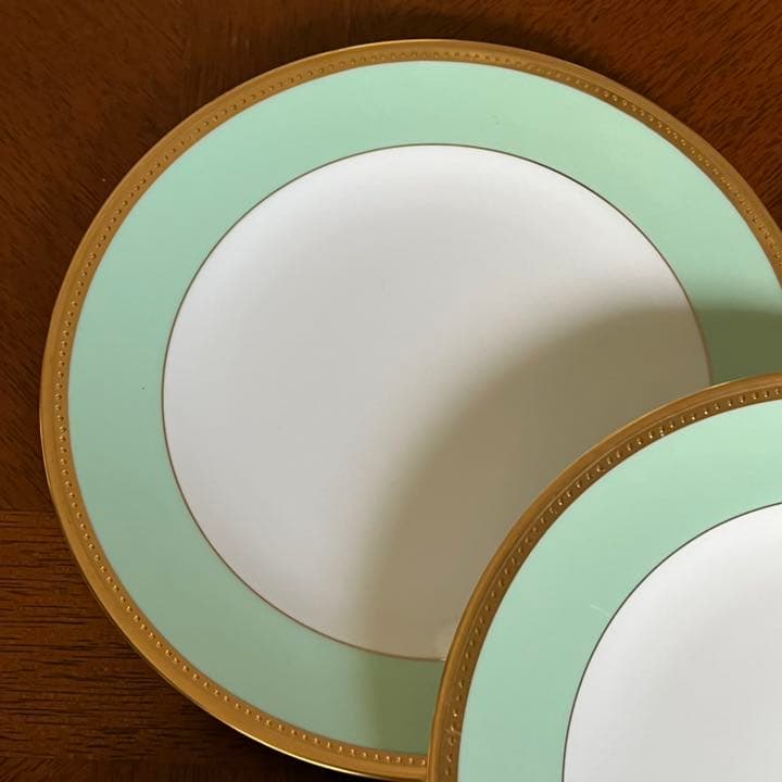 【未使用美品】大倉陶園★メイグリーン★パン・ケーキ皿　5枚