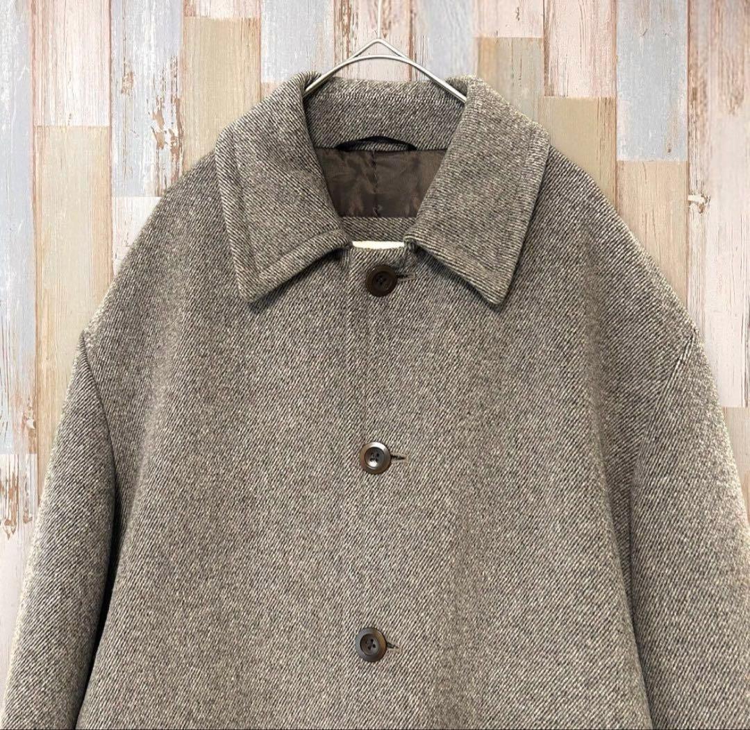 ジョセフアブード アンゴラ 羊毛 カシミヤ ハーフコート グレー Mメンズ