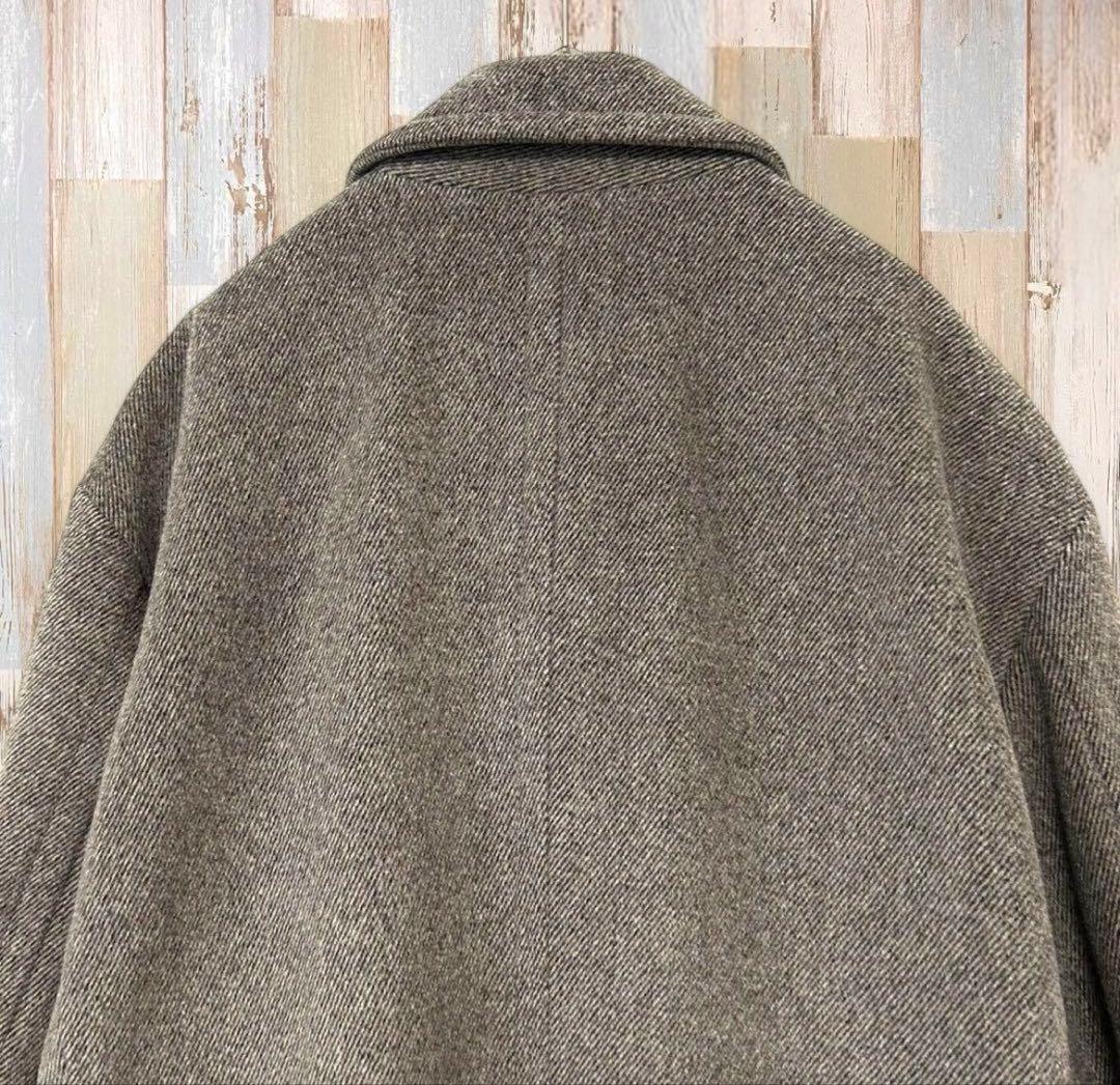 ジョセフアブード アンゴラ 羊毛 カシミヤ ハーフコート グレー Mメンズ