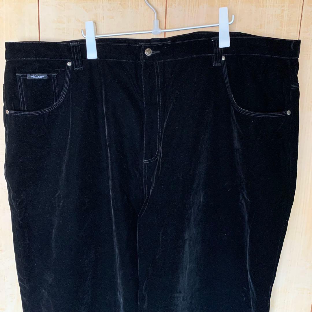 f KNOCKOUT スーパービッグサイズ　ベロアバギーパンツ　B系