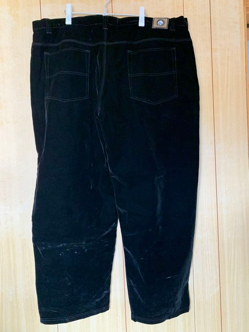 f KNOCKOUT スーパービッグサイズ　ベロアバギーパンツ　B系