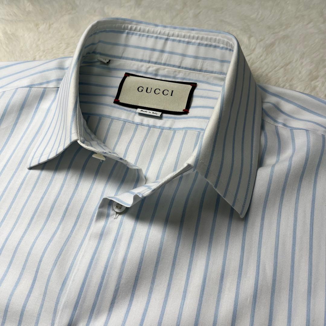 とるGUCCI ワイシャツ　ストライプ　イタリア製　41