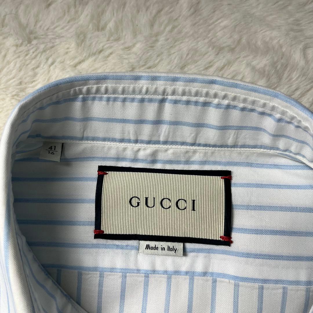 とるGUCCI ワイシャツ　ストライプ　イタリア製　41