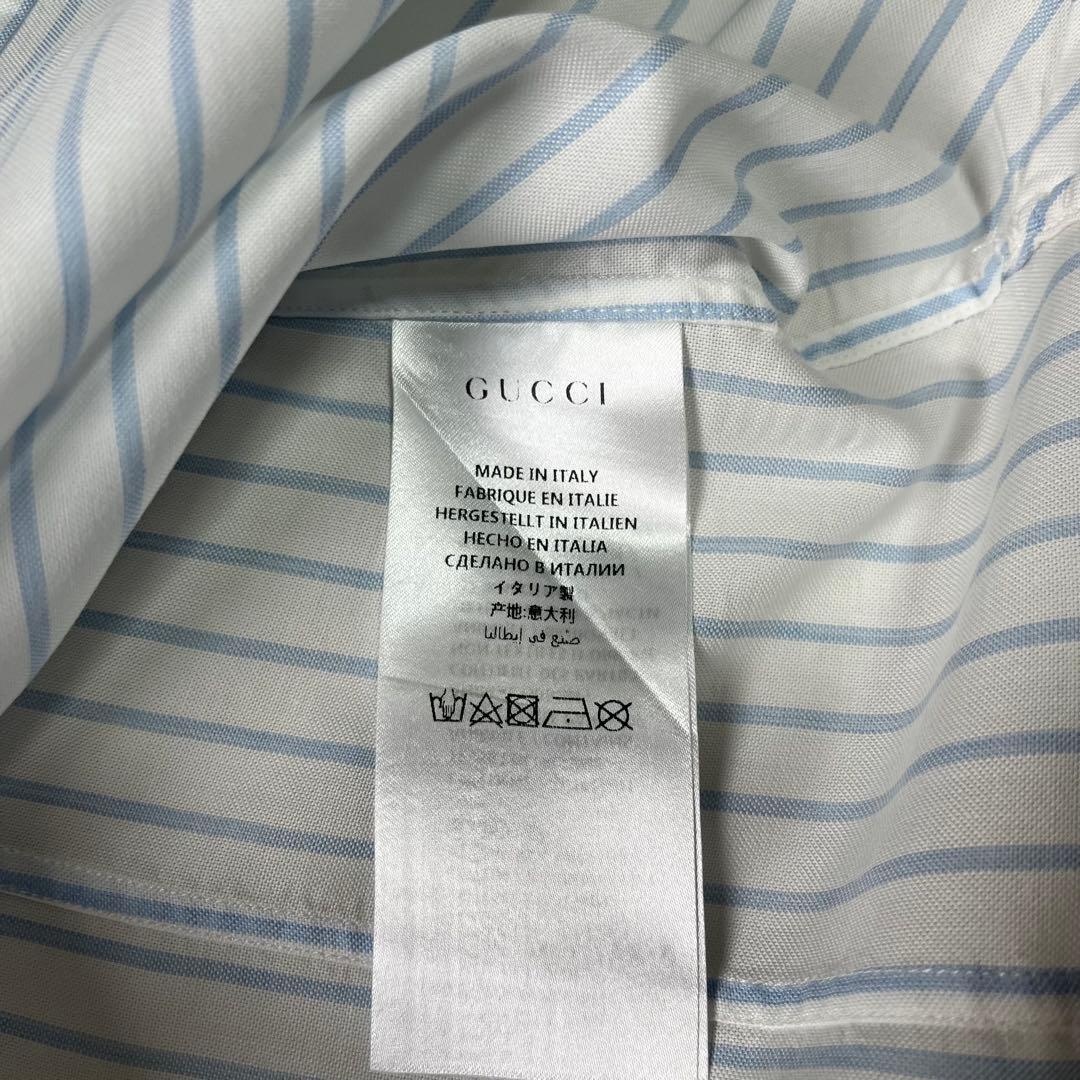 とるGUCCI ワイシャツ　ストライプ　イタリア製　41