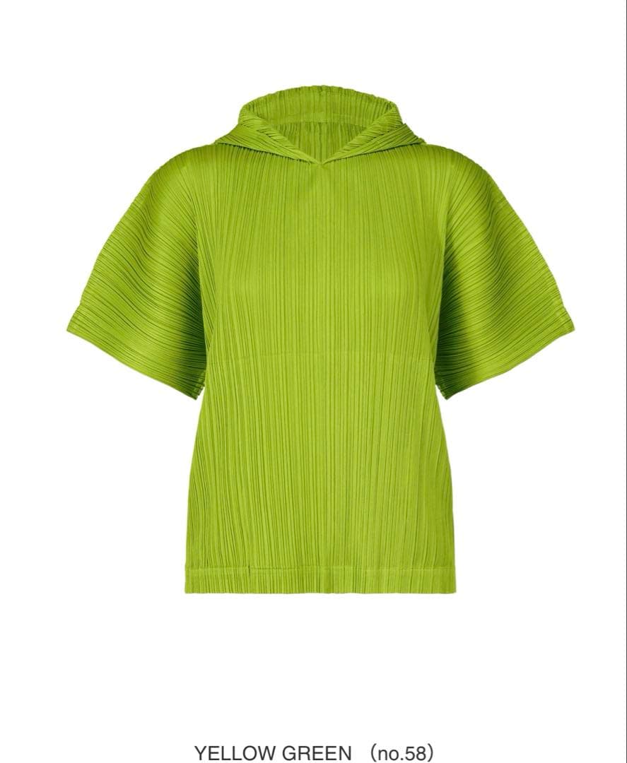 プリーツプリーズイッセイミヤケ　フード付きトップス8月新作