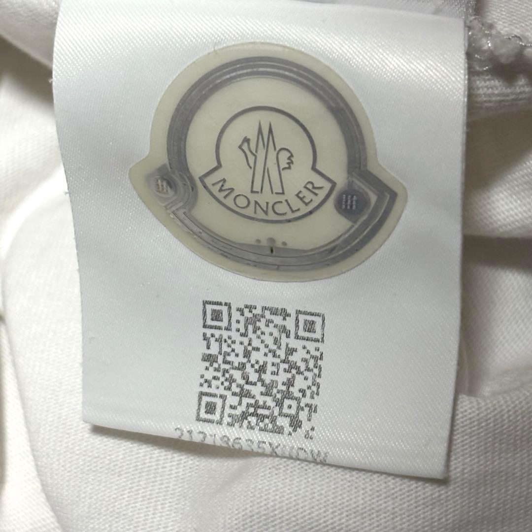 モンクレール　長袖　ロンT Lサイズ　白　ビッグロゴ
