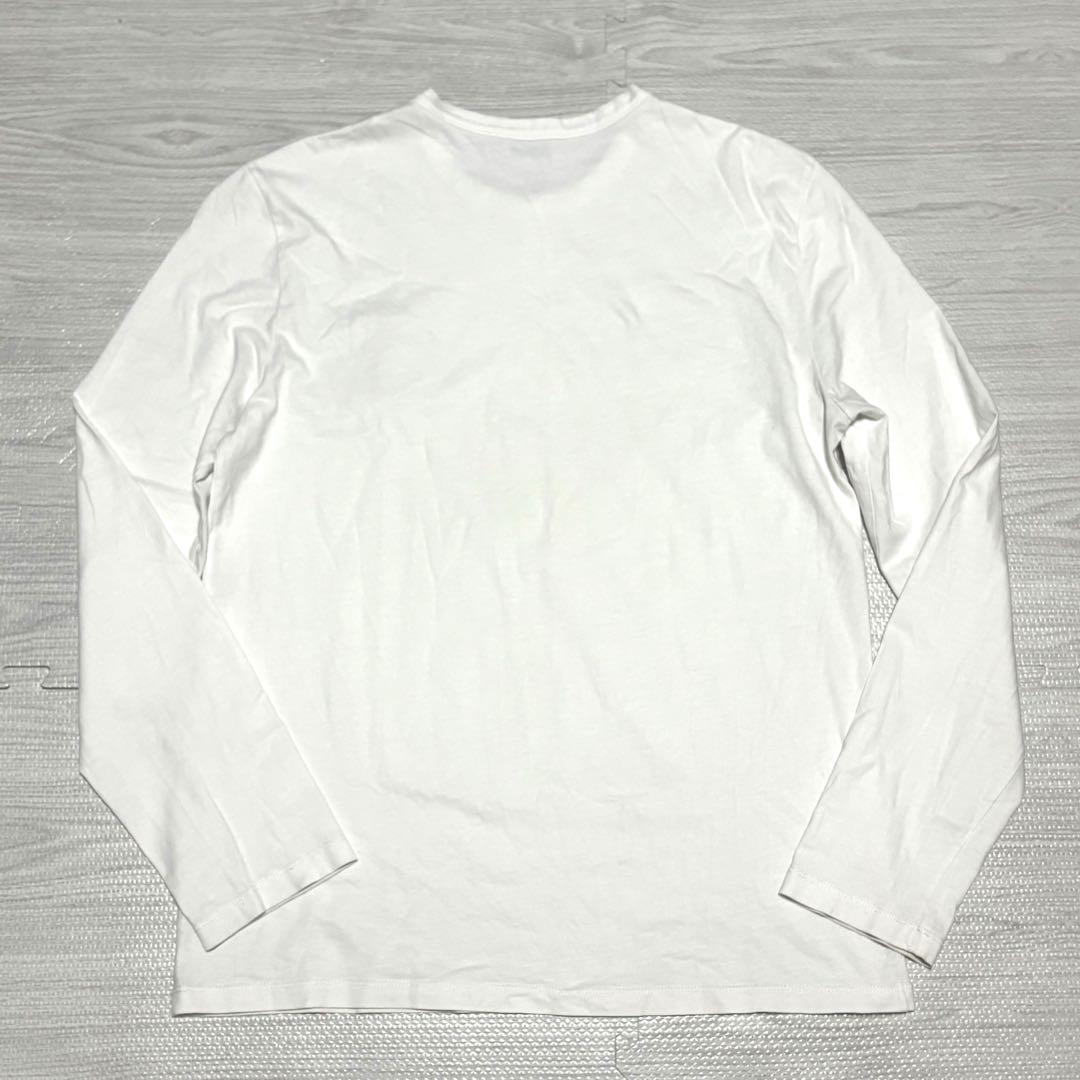 モンクレール　長袖　ロンT Lサイズ　白　ビッグロゴ
